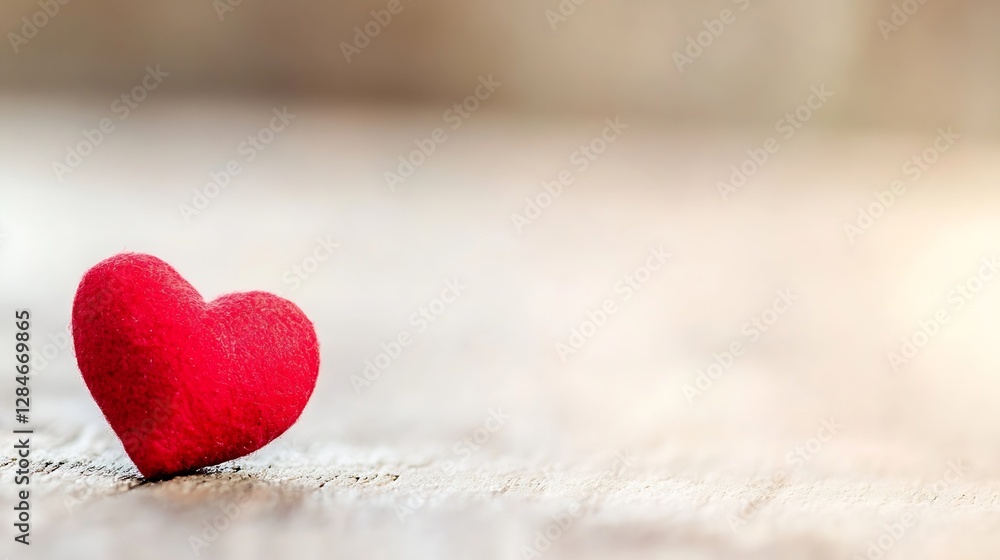 Adorable small red heart on a rustic wooden surface symbolizing love and affection : Generative AI Adorable small red heart on a rustic wooden surface symbolizing love and affection : Generative AI