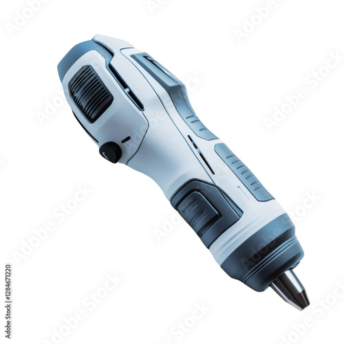 A Futuristic Compact Electric Screwdriver with Multi Functions Isolated on Transparent Background photo