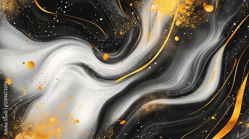 Wallpaper Mural Premium black marble background with gold metallic streaks Torontodigital.ca