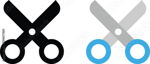 scissors on a white background Scissors icon set isolated on white background. clippers icon set 