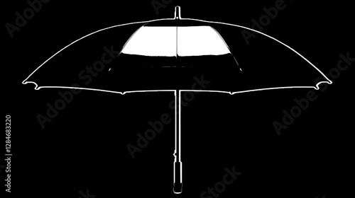 Stylish Black Umbrella for Rainy Days