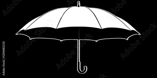 Elegant White Umbrella for Rainy Days