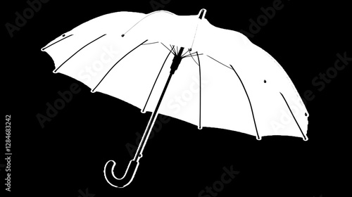 Elegant White Umbrella - Perfect Rainy Day Accessory