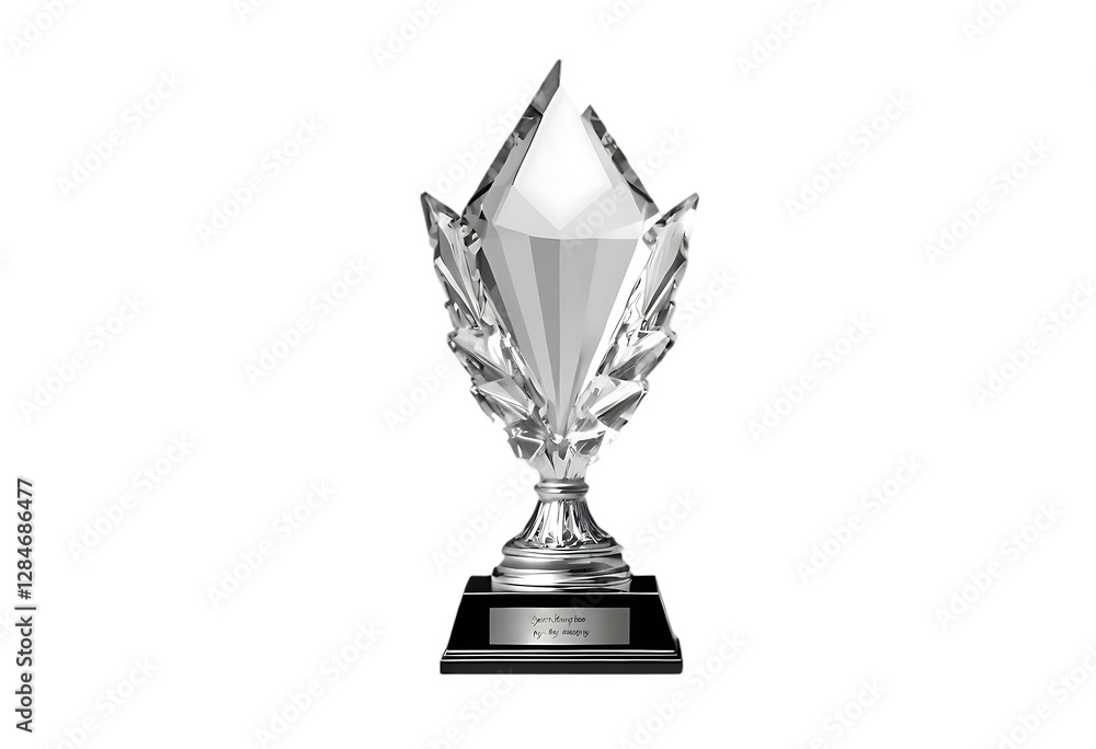 Crystal trophy isolated on a white or transparent background, png. Crystal trophy isolated on a white or transparent background, png.