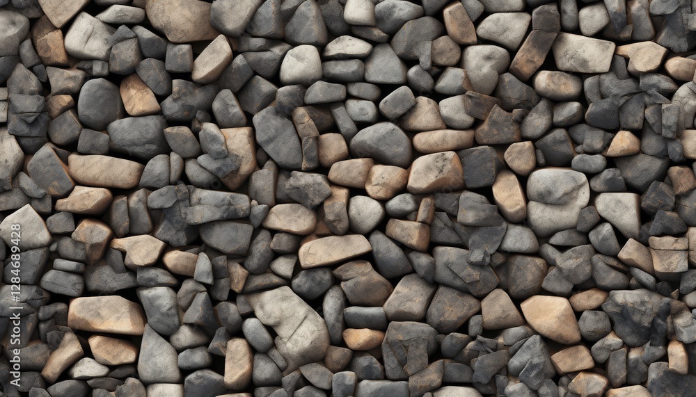 Close-up image with rocky surface solid realistic stones. Seamless wallpaper background design template. Close-up image with rocky surface solid realistic stones. Seamless wallpaper background design template.