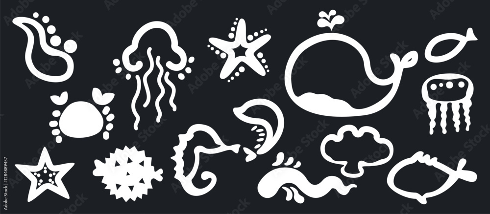 Doodle art vector illustration. Creative and fun, cute, black and white geometric elements of circles, arrows, curves, wavy lines and decorative symbols for graphic backgrounds, design and decoration. Doodle art vector illustration. Creative and fun, cute, black and white geometric elements of circles, arrows, curves, wavy lines and decorative symbols for graphic backgrounds, design and decoration.