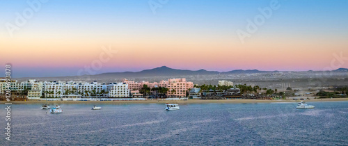 Fresh sunrise over the waterfront of Cabo San Lucas, Baja California, Mexico