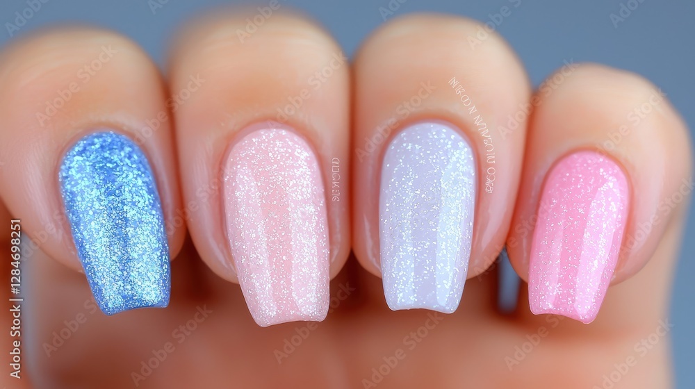 Obraz premium Closeup of pastel nail polish colors