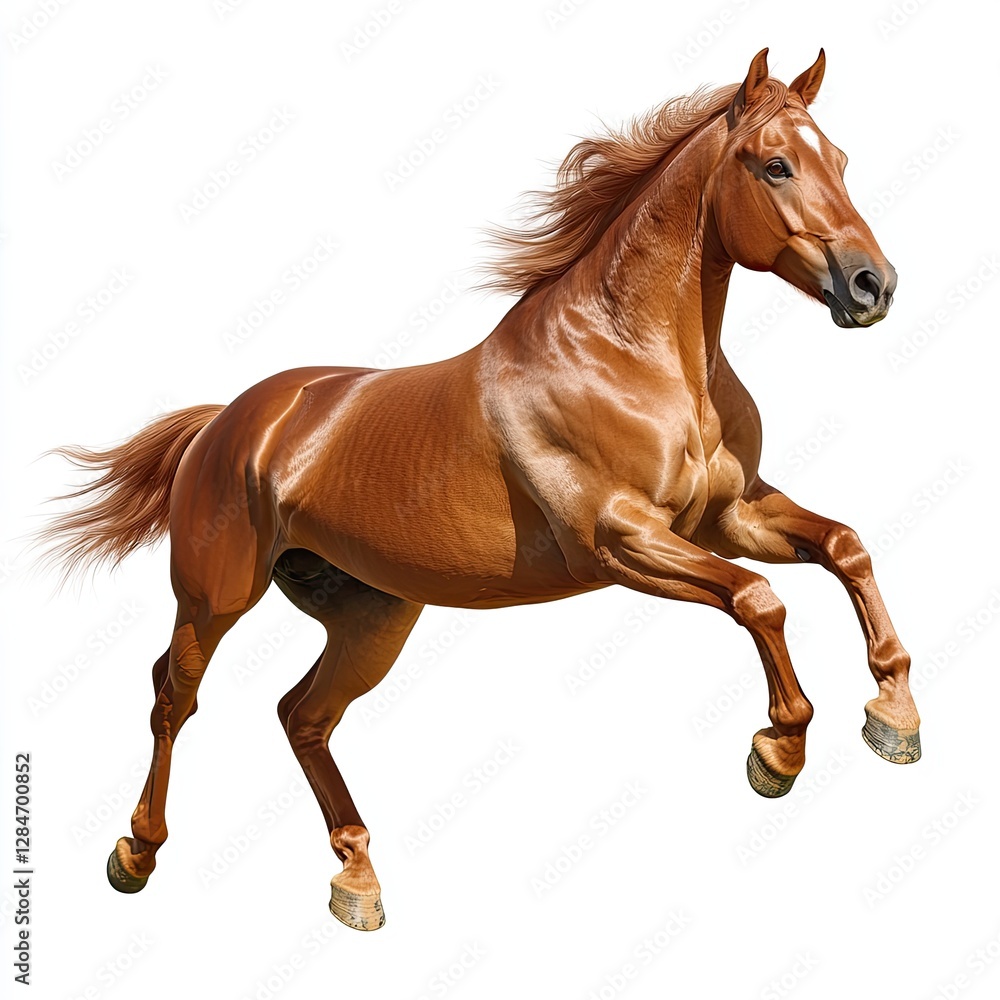 isolated running brown horse on a transparent background cutout isolated running brown horse on a transparent background cutout