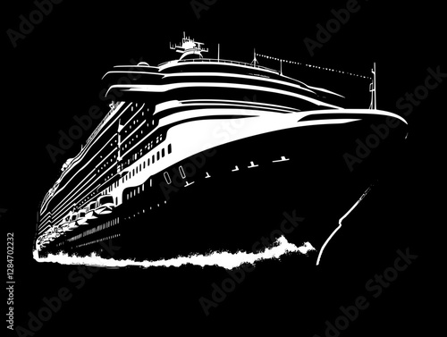 Majestic Cruise Ship Illustration