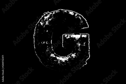 Bold and Distressed Letter G Graphic Design