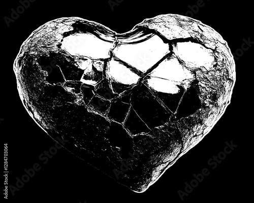 Shattered Heart: A Symbol of Emotional Pain