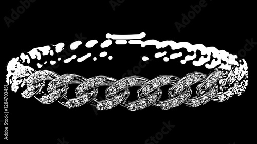 Diamond-Encrusted Chain Bracelet: Exquisite Luxury