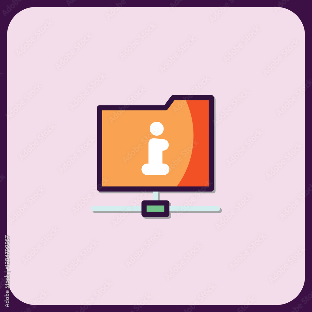 Networked Information Folder Icon Graphic