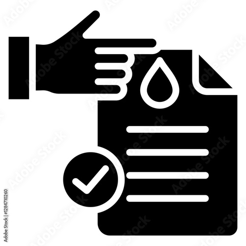 Diabetes Test glyph icon