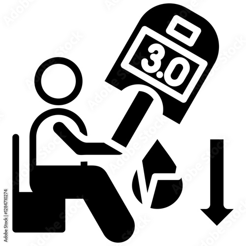 Cholesterol Level glyph icon