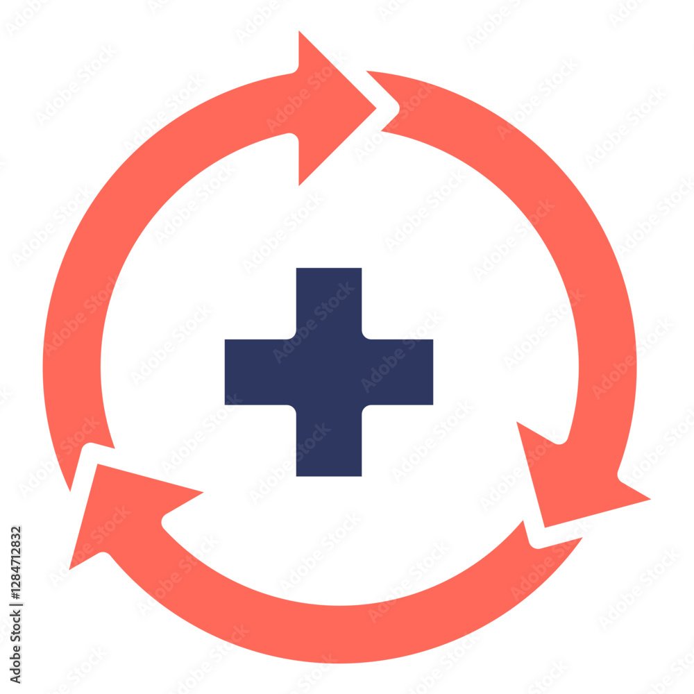 Obraz premium Recover glyph color icon