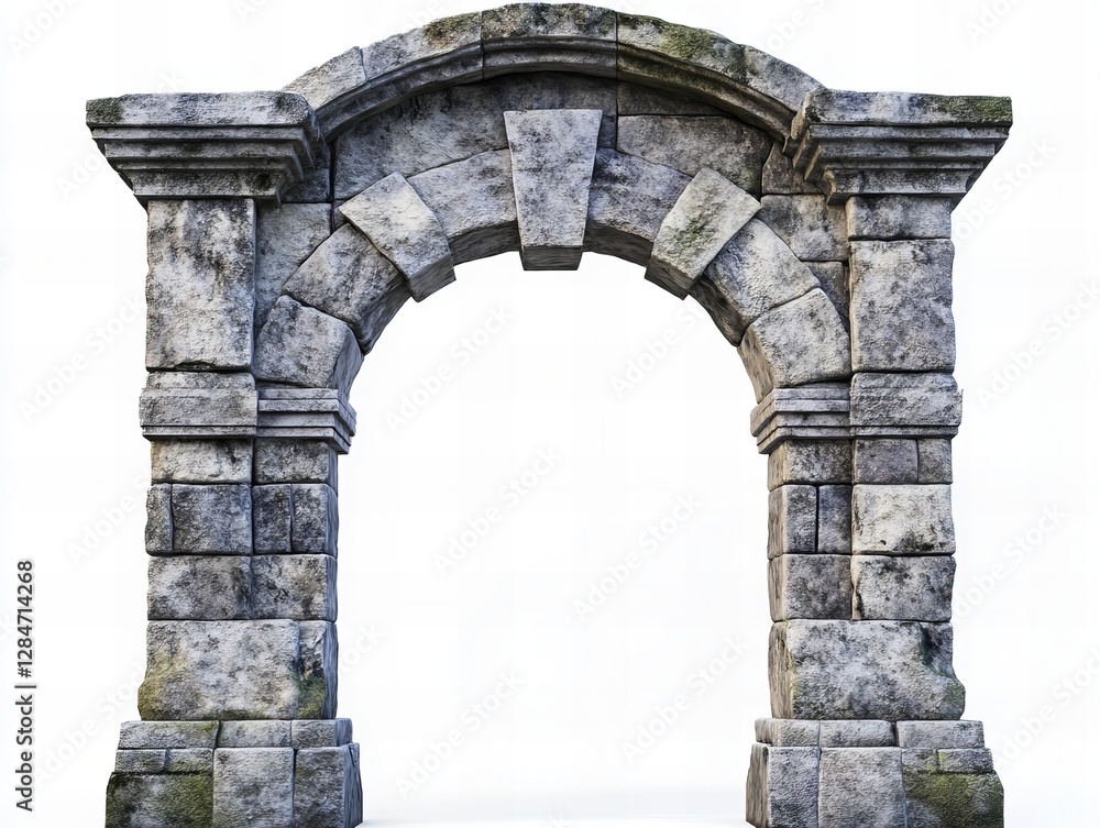 An old stone portal cutout isolated on a transparent background, featuring weathered textures and historic charm. Ideal for architectural, fantasy, and historical design projects. An old stone portal cutout isolated on a transparent background, featuring weathered textures and historic charm. Ideal for architectural, fantasy, and historical design projects.