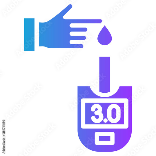 Blood Sugar glyph gradient icon