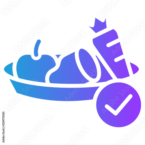 Healthy Food glyph gradient icon
