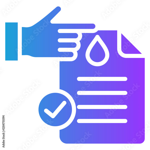 Diabetes Test glyph gradient icon