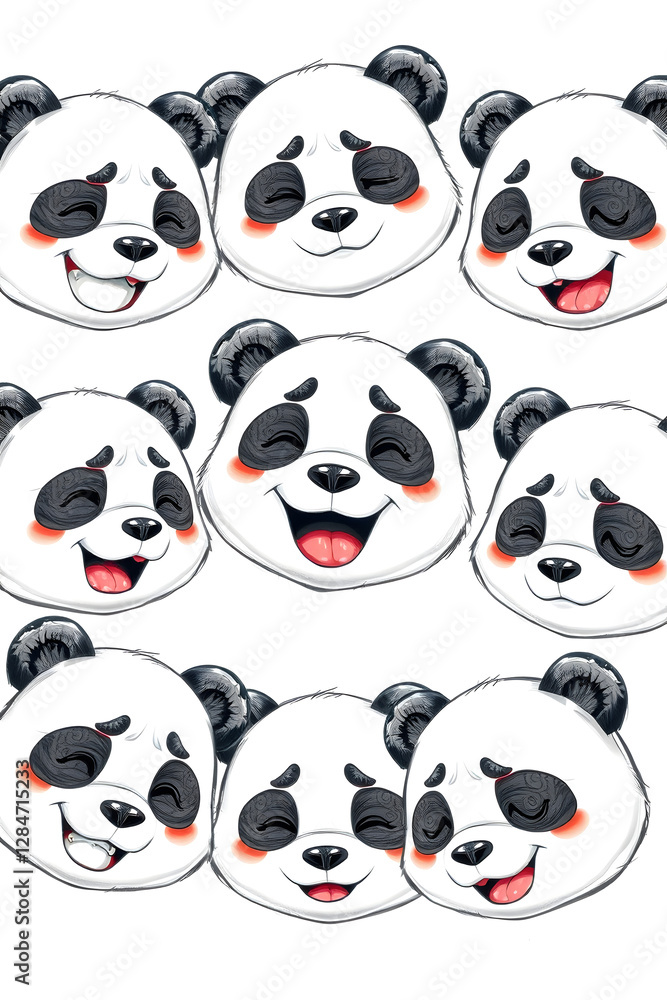 Obraz premium panda vector illustration