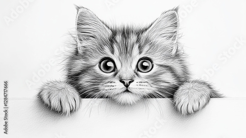 Wallpaper Mural Realistic Cat Pencil Drawing – Handmade Realistic Cat Pencil Drawing for Art Lovers – Stunning Realistic Cat Pencil Drawing in Black and White Torontodigital.ca