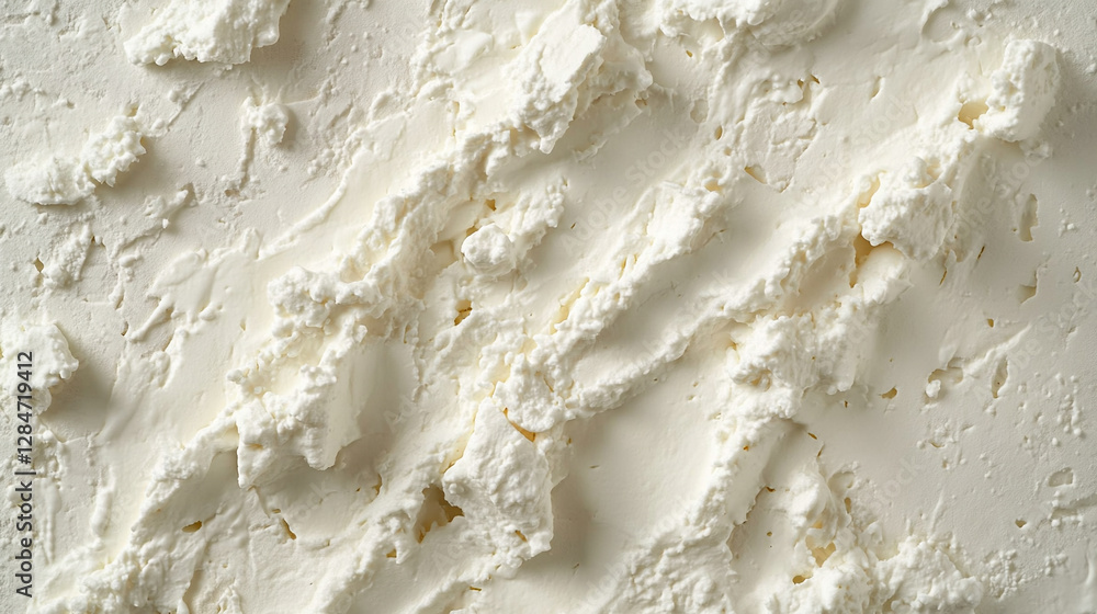 Closeup of fresh goat cheese with a creamy texture, showcasing a slice of traditional Mediterranean feta-style chevre, symbolizing purity, natural ingredients, and artisanal dairy craftsmanship Closeup of fresh goat cheese with a creamy texture, showcasing a slice of traditional Mediterranean feta-style chevre, symbolizing purity, natural ingredients, and artisanal dairy craftsmanship