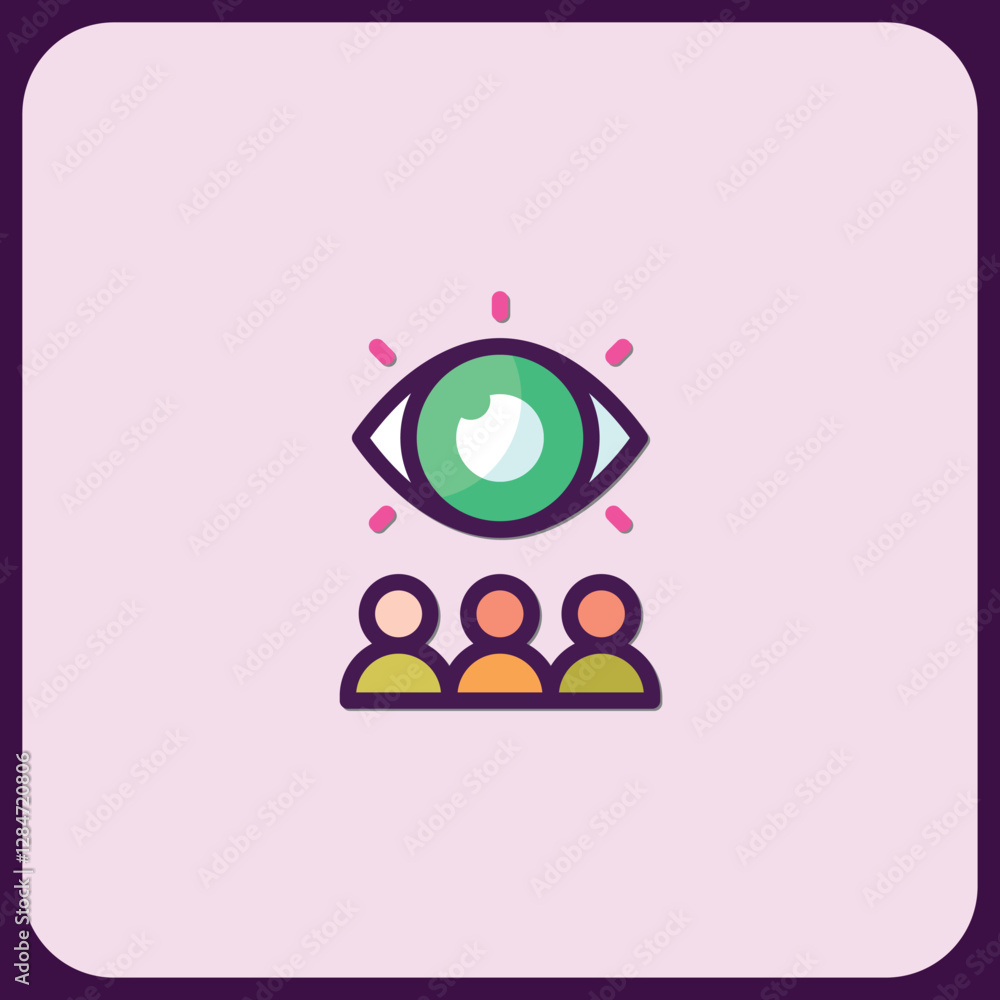 Collective Vision: Group Insights Icon Illustration Collective Vision: Group Insights Icon Illustration