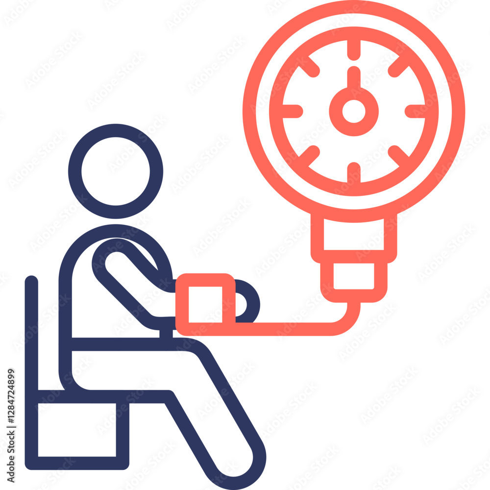 Blood Pressure line color icon Blood Pressure line color icon