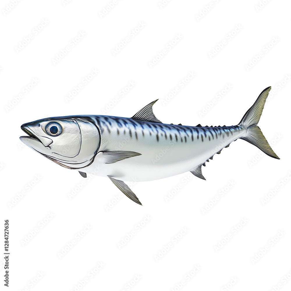 Fototapeta premium Fresh Bluefin Tuna Fish | Ocean Wildlife, Seafood Ingredient, Marine Life Illustration
