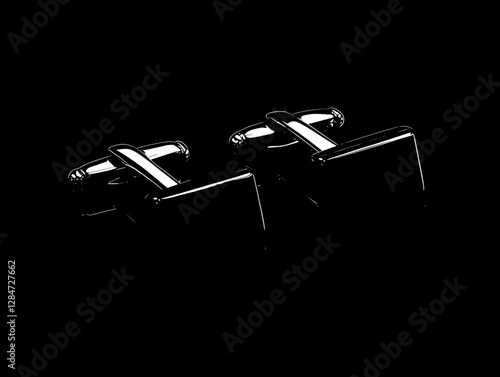 Sleek Black Cufflinks - Exquisite Formalwear