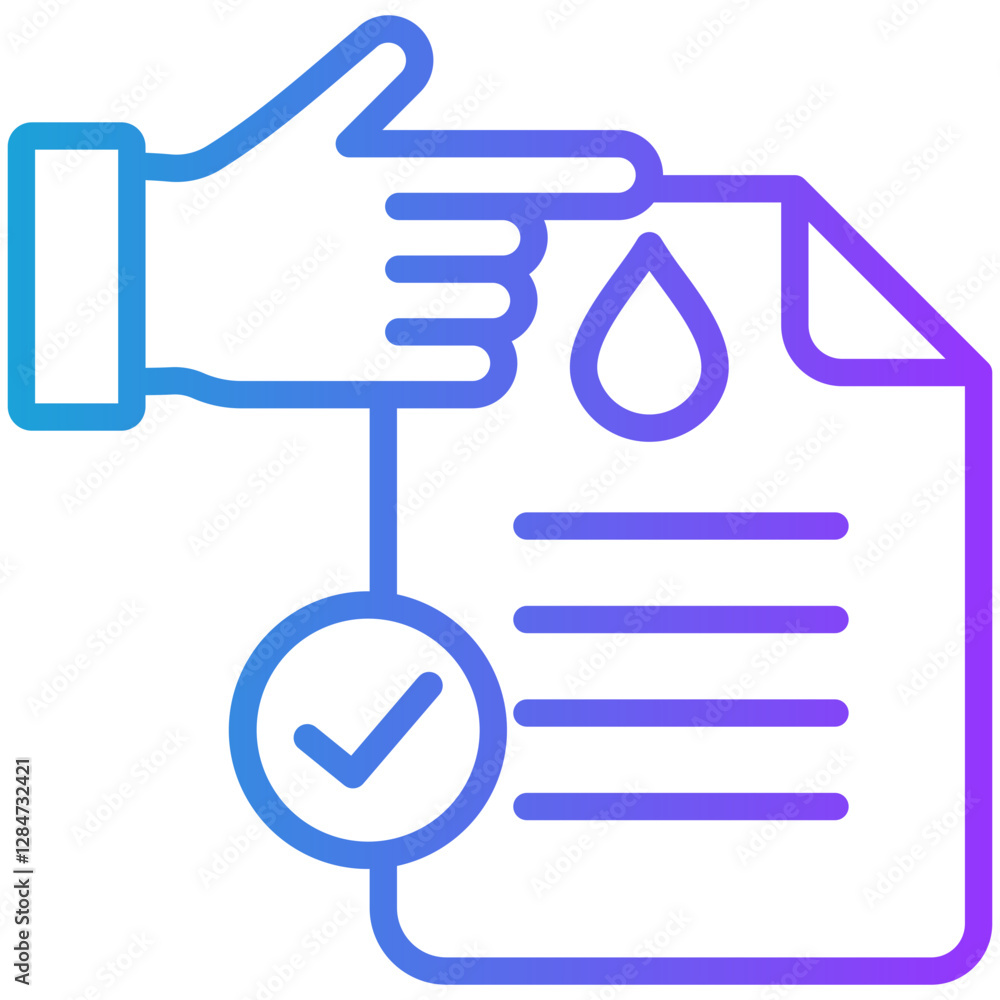 Diabetes Test line gradient icon Diabetes Test line gradient icon