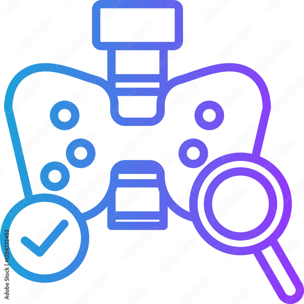 Fototapeta premium Thyroid Test line gradient icon