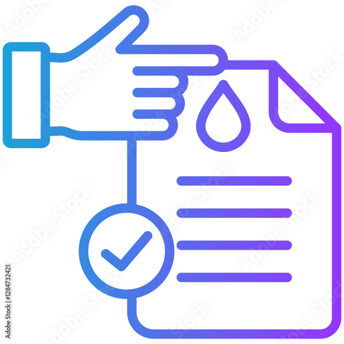Diabetes Test line gradient icon