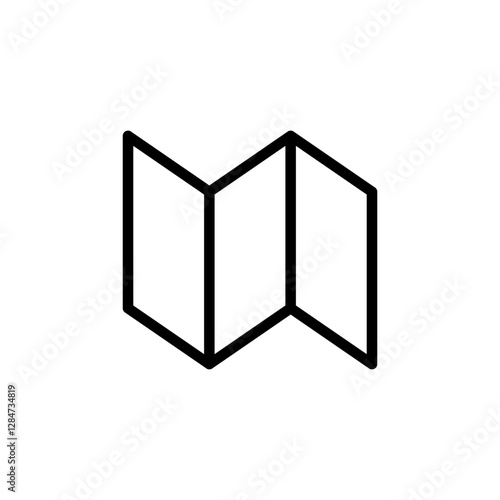 map paper icon vector design in trendy style