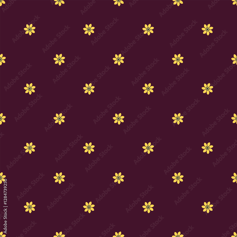Seamless pattern with small flowers on a dark background Seamless pattern with small flowers on a dark background