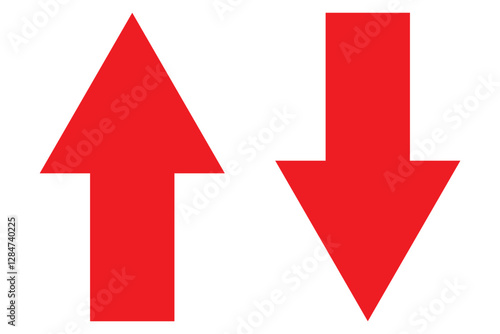 Free Download Up and down arrow icon with green and red circles. vector illustration. - GFXLoad