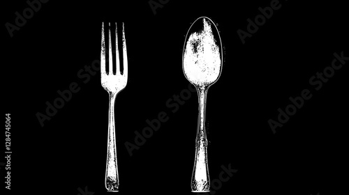 Vintage Silverware: Fork and Spoon
