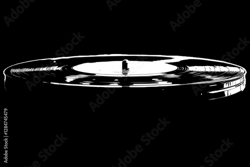 Rotating Vinyl Record - A Timeless Audio Experience