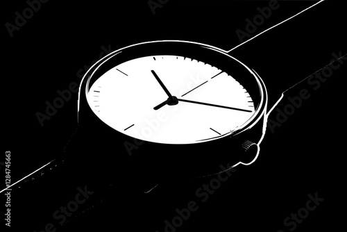 Minimalist Black and White Watch - Modern Timepiece