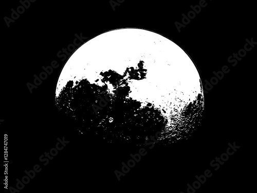 Detailed Moon Surface View