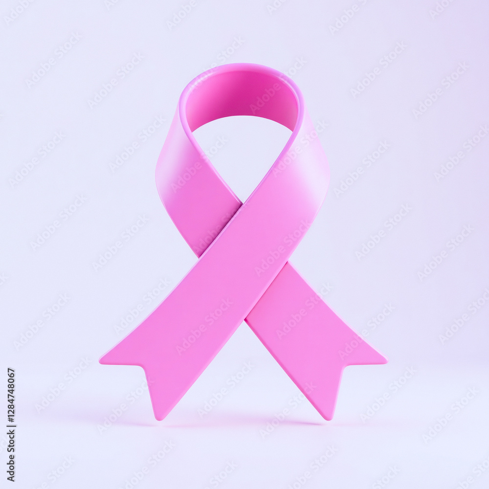 light pink ribbon symbol of awareness and support presented in a 3d rendering light pink ribbon symbol of awareness and support presented in a 3d rendering