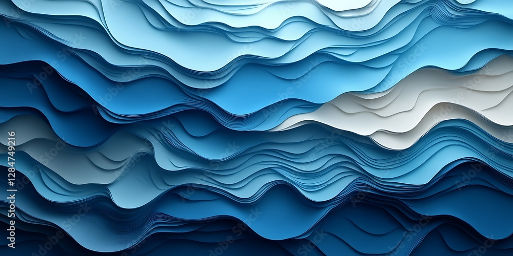Fototapeta premium Abstract layered waves (4)