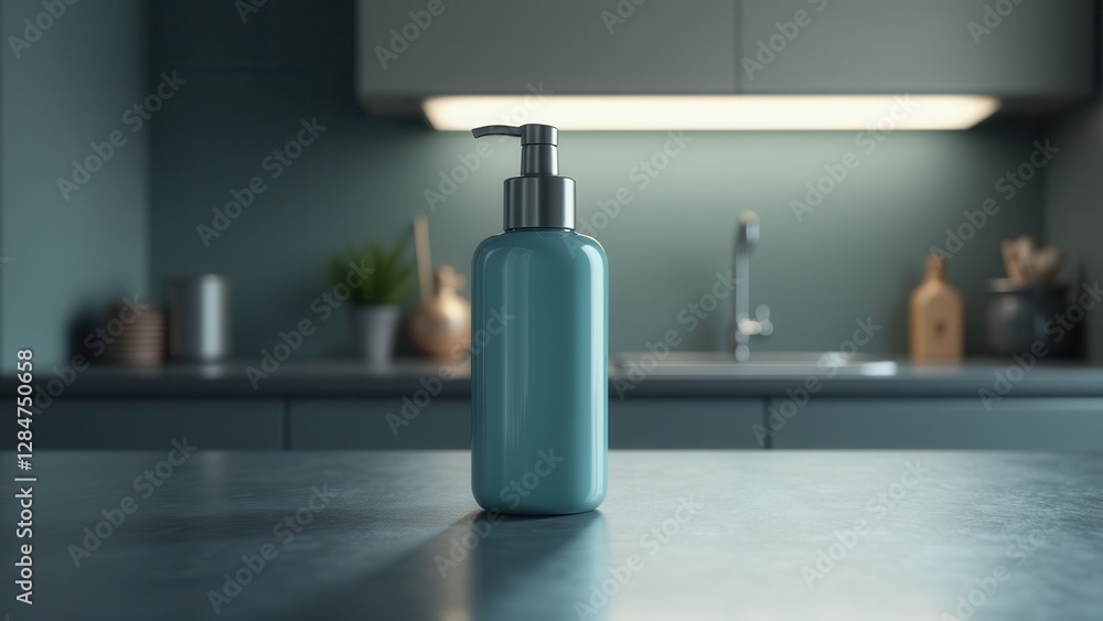 Lubricant bottle, A sleek lubricant bottle on a reflective steel table under soft home lighting showcasing hyper-realistic textures. Lubricant bottle, A sleek lubricant bottle on a reflective steel table under soft home lighting showcasing hyper-realistic textures.