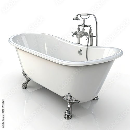 bath tub on white background