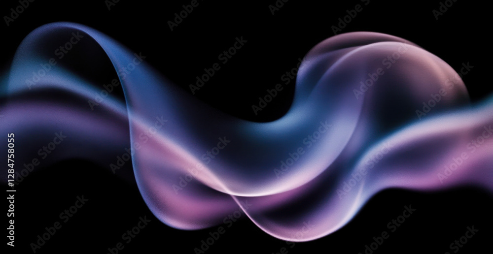 Naklejka premium Vibrant rainbow, orange blue teal white psychedelic grainy gradient color flow wave on black background, music cover dance party poster design. Retro Colors from the 1970s 1980s, 70s, 80s, 90s style