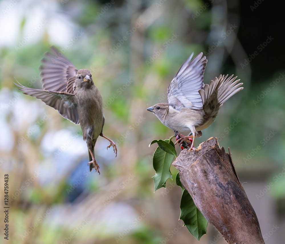 Sparrow fights leave spectacular acrobatics!