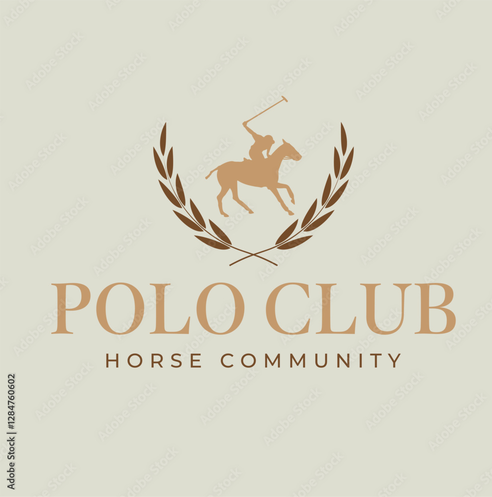Obraz premium horse logo with rider, emblem