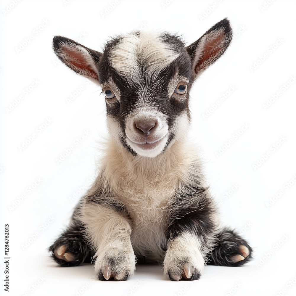 Baby Goat Isolated on White Background Baby Goat Isolated on White Background